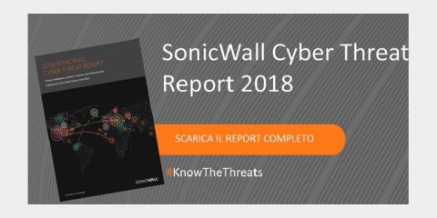 Leggi subito il Rapporto sulle minacce informatiche 2018 di SonicWall